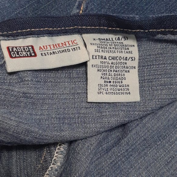 Faded Glory XS Denim Dress Short Sleeve Girls - Picture 3 of 4